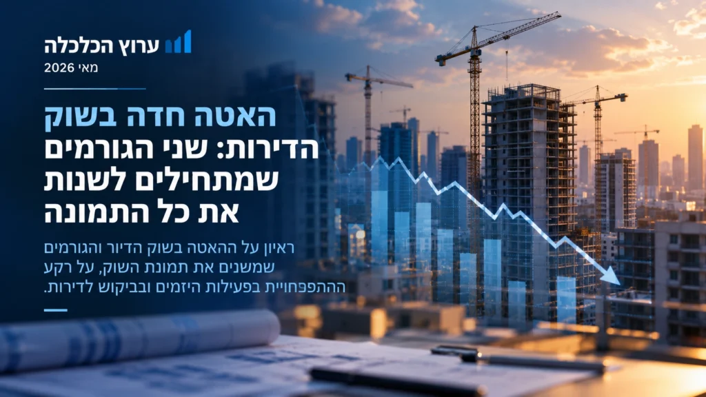 האטה חדה בשוק הדירות: שני הגורמים שמתחילים לשנות את כל התמונה